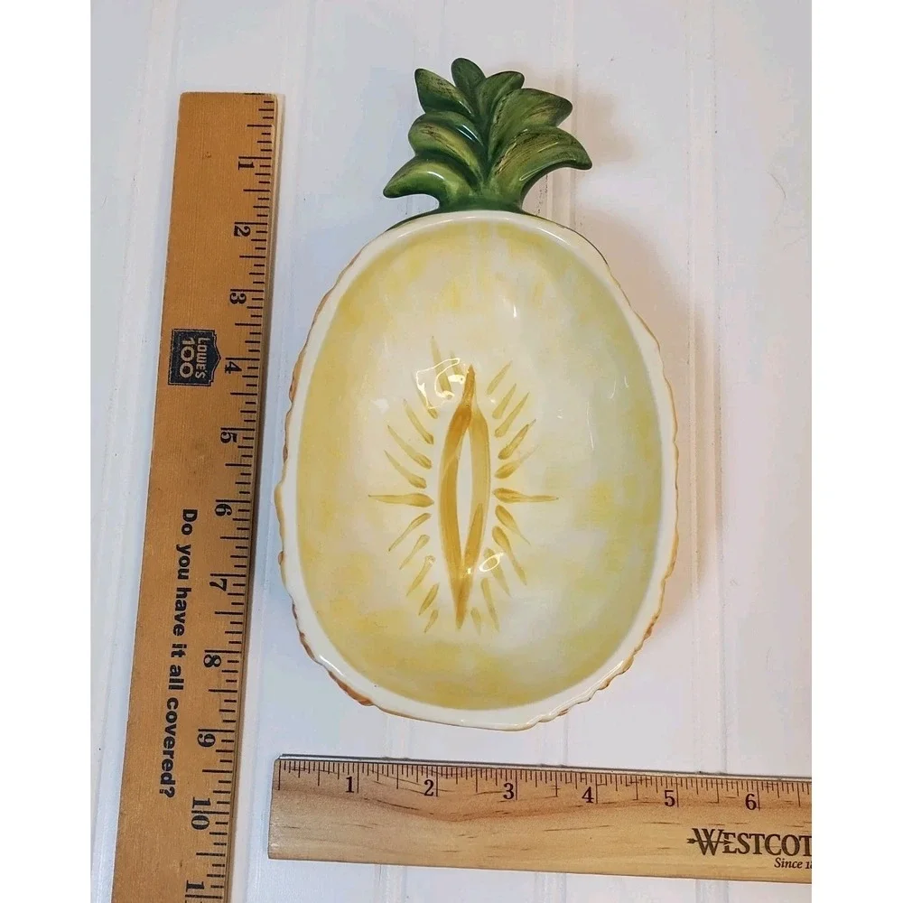Vintage Pineapple Ceramic Serving Dish Bowl  By Home Farmhouse Cottage MCM Decor